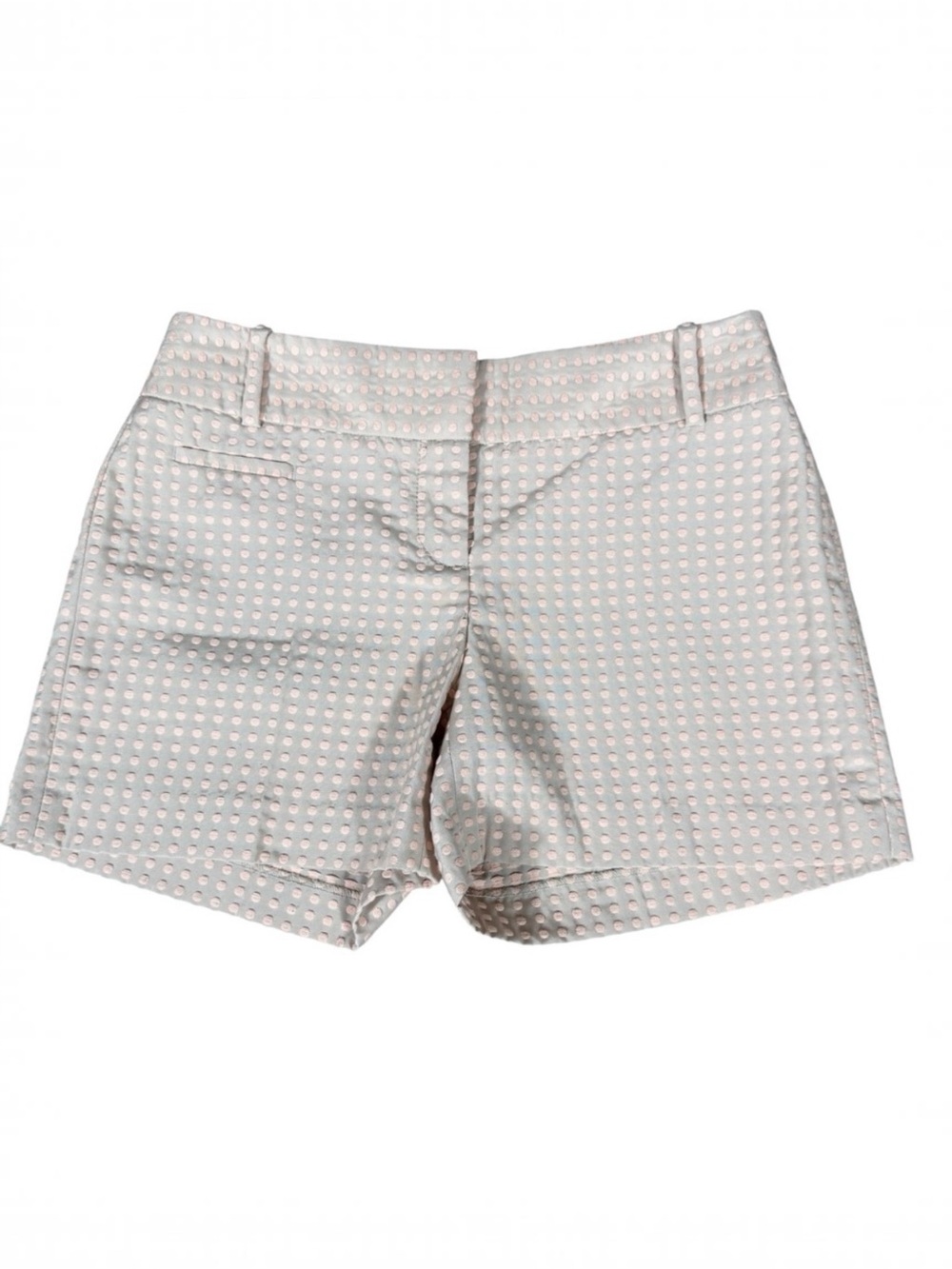 Ann Taylor LOFT Marisa Tan Pink Polka Dot Textured Jacquard Shorts Size 00 NWT‎